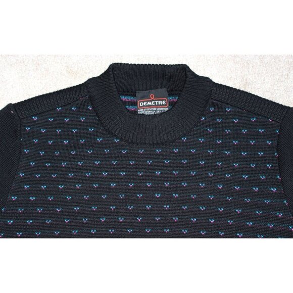 Vintage Alpine Ski Sweater - Breast Cancer Applique, Demetre - M, Excellent - Picture 4 of 9